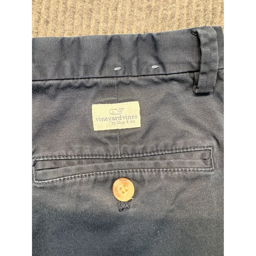 Vineyard Vines Boys Navy Blue Chino Shorts Size 14 Stretch Cotton